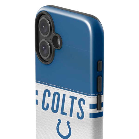 NFL Indianapolis Colts White Striped iPhone 16 Impact Case
